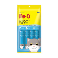 Me O Creamy Chicken & Liver Cat Treats - 15g x 12 - 180g (12Pcs)