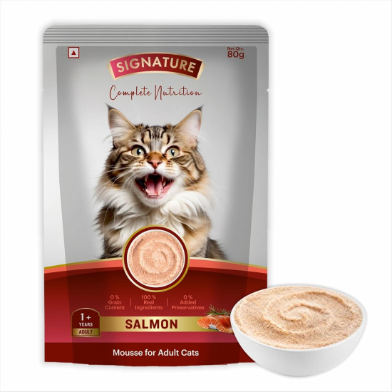 Signature Grain Zero Salmon Mousse Adult Cat Wet Food - 80g