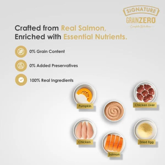 Signature Grain Zero Salmon Mousse Adult Cat Wet Food - 80g