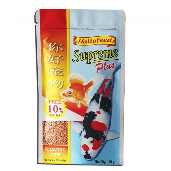 Hallofeed Special Supreme Plus+ Fish Food,100gm (Non Cloudy Formula)