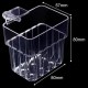 2 Pcs White Plastic Hanging (Square) Water Plant Holder Pot for Aquarium Fish Tank, Aquaponic Plant Growing Landscape Plants