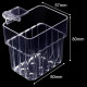 2 Pcs White Acrylic Hanging (Square) Water Plant Holder Pot for Aquarium Fish Tank, Aquaponic Plant Growing Landscape Plants