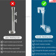 2 in 1 Acrylic Floating & Sinking Fish Food Feeder for Aquarium Fish|Adjustable Height|Feeding Spoon with Cleaning Brush|17-38CM Suits Upto 1.5 Feet Height Tank 2 in 1 Acrylic Floating & Sinking Fish Food Feeder for Aquarium Fish|Adjustable Height|Feeding Spoon with Cleaning Brush|17-38CM Suits Upto 1.5 Feet Height Tank