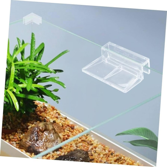 6 Pcs Transparent Acrylic Fish Tank Top Glass Cover Support Clip Lid Holder Support 6 Pcs Transparent Acrylic Fish Tank Top Glass Cover Support Clip Lid Holder Support