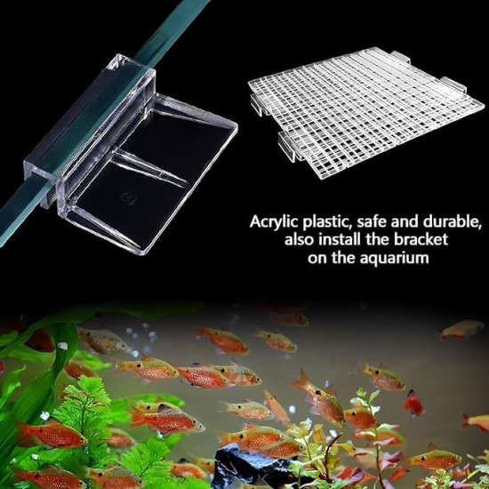 6 Pcs Transparent Acrylic Fish Tank Top Glass Cover Support Clip Lid Holder Support 6 Pcs Transparent Acrylic Fish Tank Top Glass Cover Support Clip Lid Holder Support
