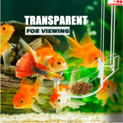2 in 1 Acrylic Floating & Sinking Fish Food Feeder for Aquarium Fish|Adjustable Height|Feeding Spoon with Cleaning Brush|17-38CM Suits Upto 1.5 Feet Height Tank  2 in 1 Acrylic Floating & Sinking Fish Food Feeder for Aquarium Fish|Adjustable Height|Feeding Spoon with Cleaning Brush|17-38CM Suits Upto 1.5 Feet Height Tank