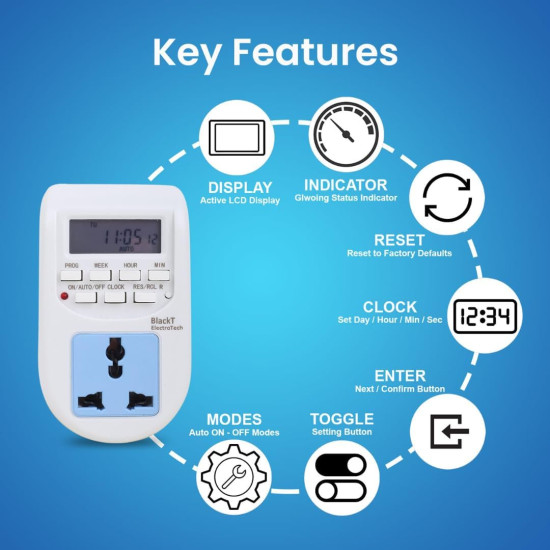 Beena Aquarium Digital Programmable Timer Electronic Timer/Energy Saving Socket Type for Aquarium Light and CO2 Cylinder Injection Beena Aquarium Digital Programmable Timer Electronic Timer/Energy Saving Socket Type for Aquarium Light and CO2 Cylinder Injection