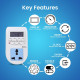 Beena Aquarium Digital Programmable Timer Electronic Timer/Energy Saving Socket Type for Aquarium Light and CO2 Cylinder Injection