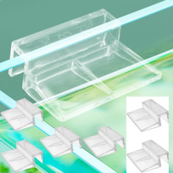 6 Pcs Transparent Acrylic Fish Tank Top Glass Cover Support Clip Lid Holder Support 6 Pcs Transparent Acrylic Fish Tank Top Glass Cover Support Clip Lid Holder Support