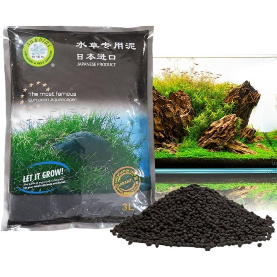 Anubias Natural Planted Aquarium Soil | The Best Aquarium Substrate for Your Tropical Plants and Fishes | Japanese Poroduct (9L)
