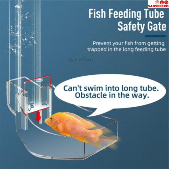 2 in 1 Acrylic Floating & Sinking Fish Food Feeder for Aquarium Fish|Adjustable Height|Feeding Spoon with Cleaning Brush|17-38CM Suits Upto 1.5 Feet Height Tank 2 in 1 Acrylic Floating & Sinking Fish Food Feeder for Aquarium Fish|Adjustable Height|Feeding Spoon with Cleaning Brush|17-38CM Suits Upto 1.5 Feet Height Tank
