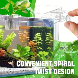 2 Pcs White Plastic Hanging (Square) Water Plant Holder Pot for Aquarium Fish Tank, Aquaponic Plant Growing Landscape Plants