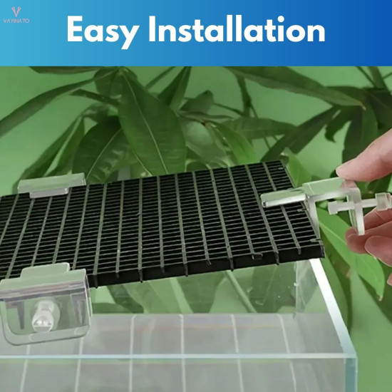 Transparent Acrylic Aquarium Cover Brackets with Screw Clamp | Lid Support Clips for Rimless Fish Tanks | Anti-Jump Design | Clear Plastic Mounts for Dividers & Lids (4 Pcs)