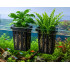Aquarium Plant Holder (Pack of 2) | Fish Tank Plant Holder | Hang-On Aquarium Plant Cup for Live Aquatic Plants | Planter Basket for Aquascaping | Black