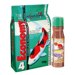 Aquadine Economy 1KG  - For all Freshwater ornamental fish - Medium