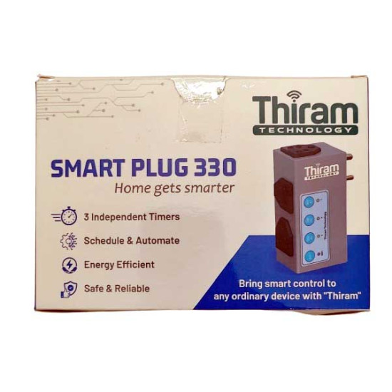 Thiram Technology Smart Plug 330 | Control Home Appliances Remotely