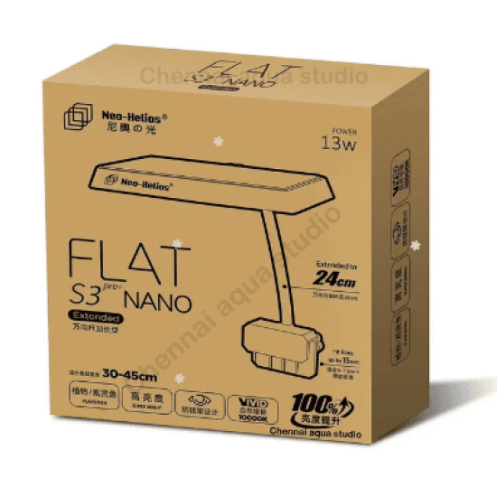 Neo Helios Flat Nano S3 Pro+ 13W Extended LED: Brilliant Illumination for Nano & Terrarium Aquariums