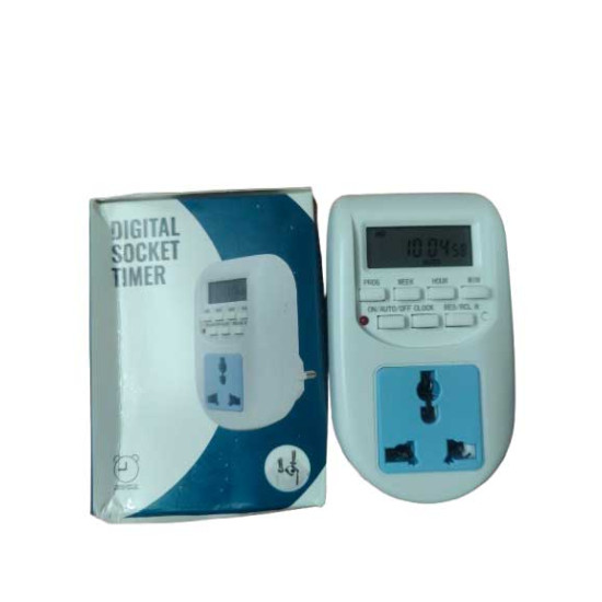 Beena Aquarium Digital Programmable Timer Electronic Timer/Energy Saving Socket Type for Aquarium Light and CO2 Cylinder Injection