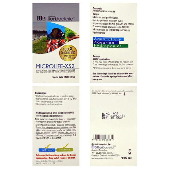 Billion Bacteria by Aquatic Remedies Micro Life XS2