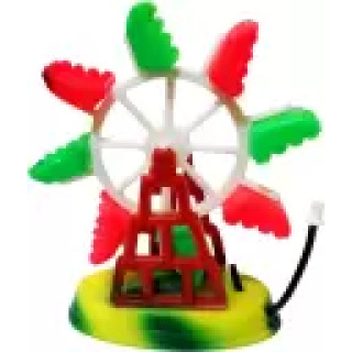 Decorative Ornaments Accessories for Fish Tank Aquarium Decoration Air Driven Wheel Toy