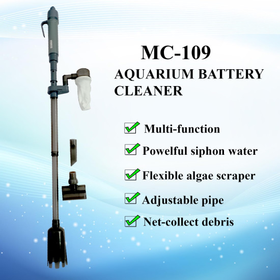 Dophin MC-109 Aquarium Battery Cleaner, Aquarium Cleaning Tool Set Dophin MC-109 Aquarium Battery Cleaner, Aquarium Cleaning Tool Set