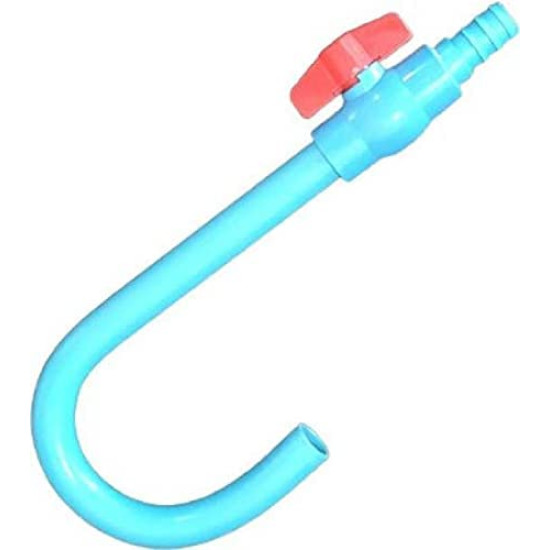 Fish Tank Blue Water Filling J - Pipe - Easy to Hold The Pipe on The Tank