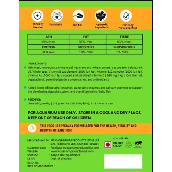 Life Aayu Baby Bites - Premium Indian Fish Food 15gm