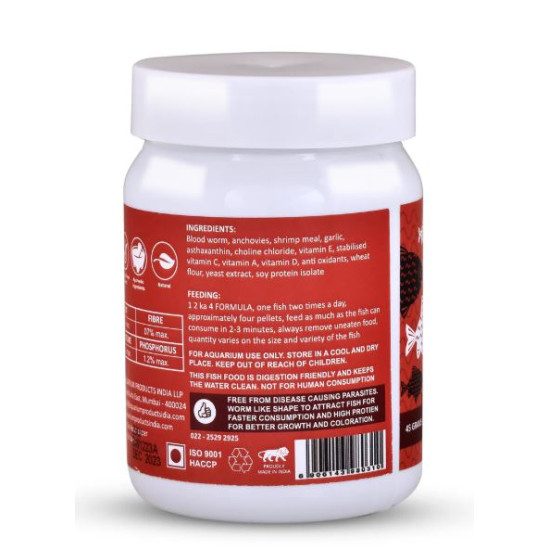 Life Aayu Blood Worm: High-Quality Blood Worm Fish Food 45g