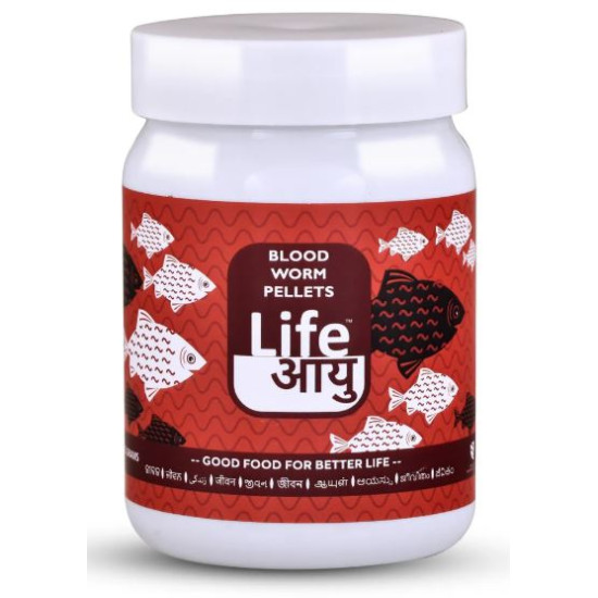 Life Aayu Blood Worm: High-Quality Blood Worm Fish Food 45g