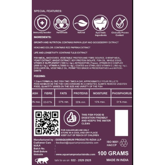 Life Aayu Flowerhorn Food 100g