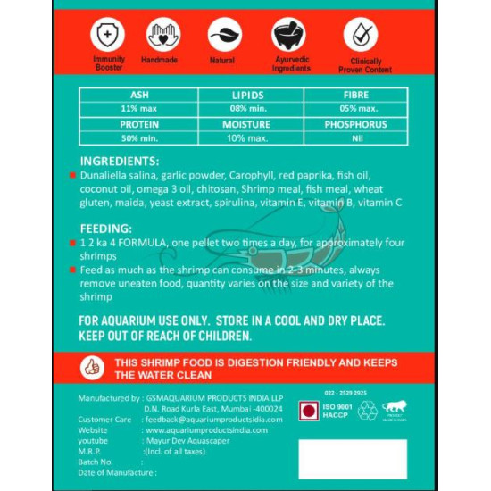 Life Aayu Shrimp Exotic Food 15g - Best Growth & Breeding