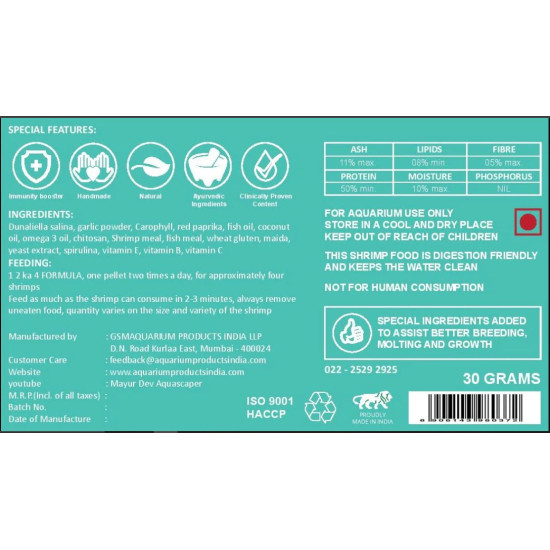 Life Aayu Shrimp Exotic Food 30g - Best Growth & Breeding