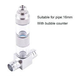 Mufan Stainless Steel 3 In 1 Inline Co2 Diffuser With Bubble Counter and Check Valve 16 MM | External Co2 Reactor For Planted Aquarium