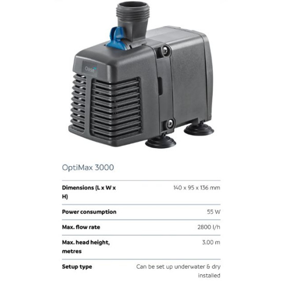 Oase Optimax Water Pump (3 years warranty by company)