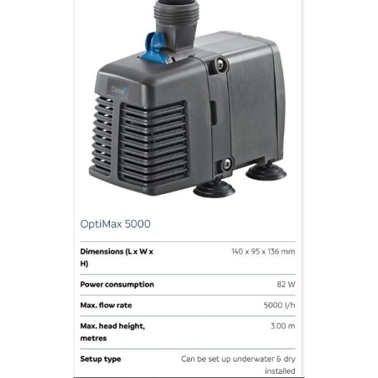 Oase Optimax Water Pump (3 years warranty by company)