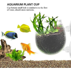 Plant Pot for Aquarium Fish Tank | Carpet Plants Planting Glass Pot | Crystal Clear Glass Pot with with Strong Suction Cup Plant Pot for Aquarium Fish Tank | Carpet Plants Planting Glass Pot | Crystal Clear Glass Pot with with Strong Suction Cup