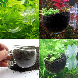 Plant Pot for Aquarium Fish Tank | Carpet Plants Planting Glass Pot | Crystal Clear Glass Pot with with Strong Suction Cup Plant Pot for Aquarium Fish Tank | Carpet Plants Planting Glass Pot | Crystal Clear Glass Pot with with Strong Suction Cup