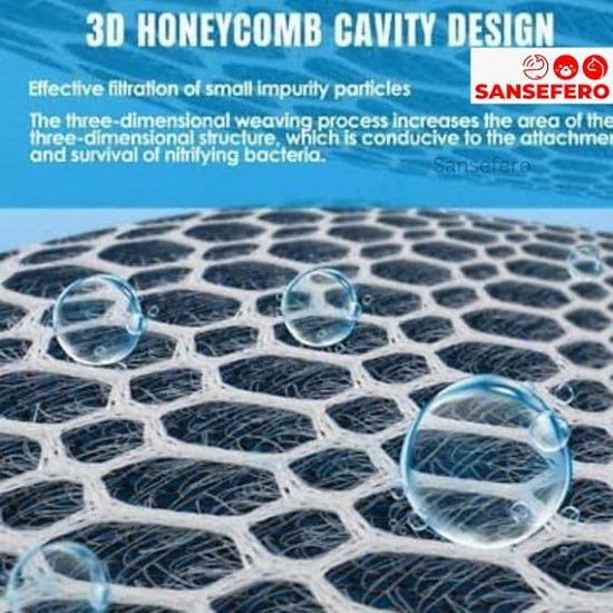 Sponge Filter Aquarium, Aquarium Filters High Density Fish Tank Filter 8 Layer Cotton Reusable, 50cm X 40cm Aquarium Filter Sponge Filter Media Sponge No Clog | Washable | Long Lasting