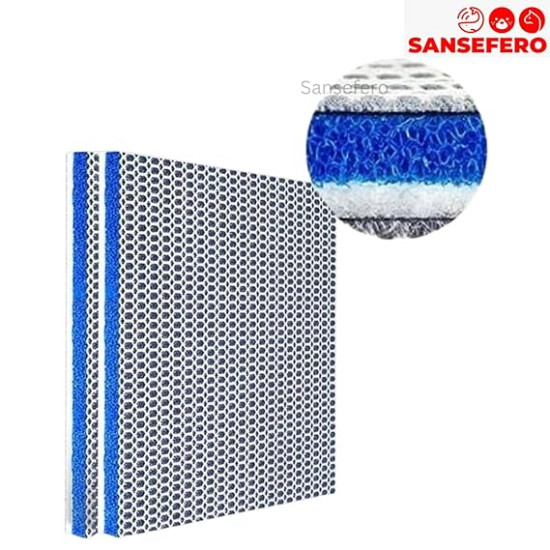 Sponge Filter Aquarium, Aquarium Filters High Density Fish Tank Filter 8 Layer Cotton Reusable, 50cm X 40cm Aquarium Filter Sponge Filter Media Sponge No Clog | Washable | Long Lasting