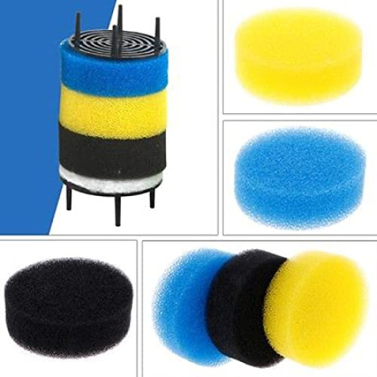 Sun-Sun 603B Filter Sponge Set – 3 Pcs Multi-Color Replacement Sponges for Aquarium Canister Filter (Only Sponge)