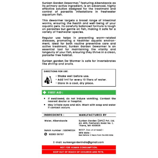 Sunken Garden Stop Worms (De-Wormer)