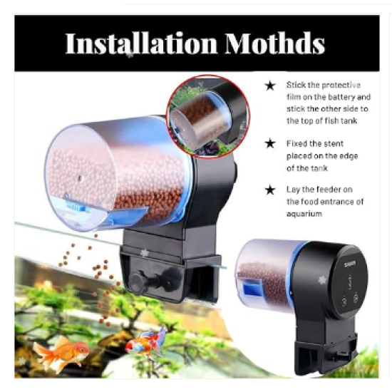 Sunsun Automatic Fish Feeder Intelligent Adjustable Timing - 12Hrs and 24Hrs - AK-01S