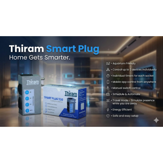 Thiram Technology Smart Plug 330 | Control Home Appliances Remotely