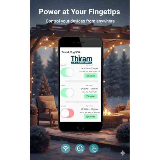 Thiram Technology Smart Plug 330 | Control Home Appliances Remotely