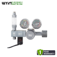 WYIN AQUA Double Stage Co2 Regulator Large Double Meter With Solenoid - Electromagnetic  Version) G5/8