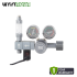 WYIN AQUA Double Stage Co2 Regulator Large Double Meter With Solenoid - Electromagnetic  Version) G5/8
