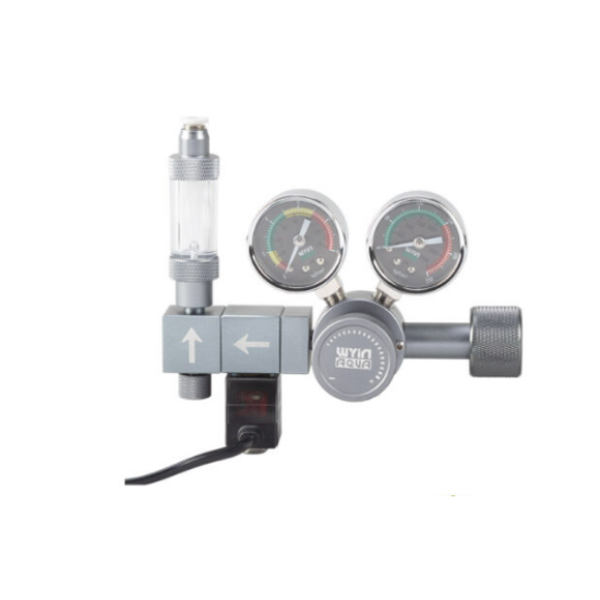 WYIN AQUA Double Stage Co2 Regulator Large Double Meter With Solenoid - Electromagnetic  Version) G5/8