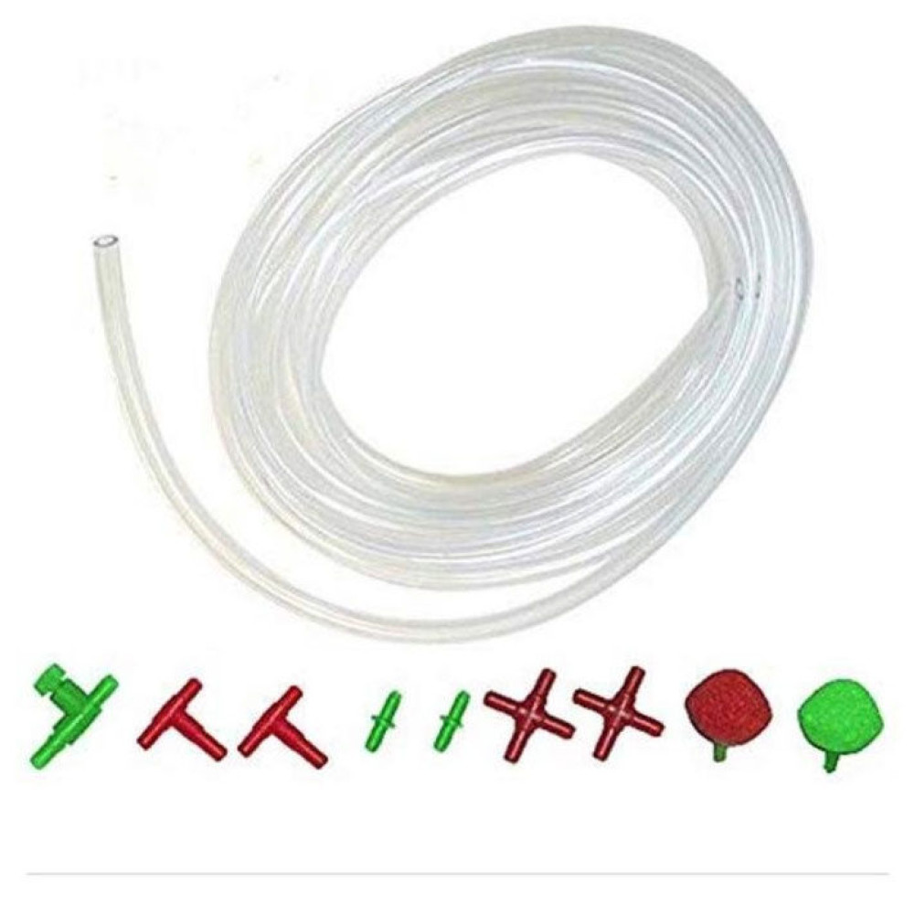 Aquarium Flexible Silicone Air Tube (White) Check Valve Joints Air  Stones
