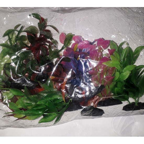 Champion Plastic Decoration Plant 4 Inches for Aquarium (Pack Of 10)