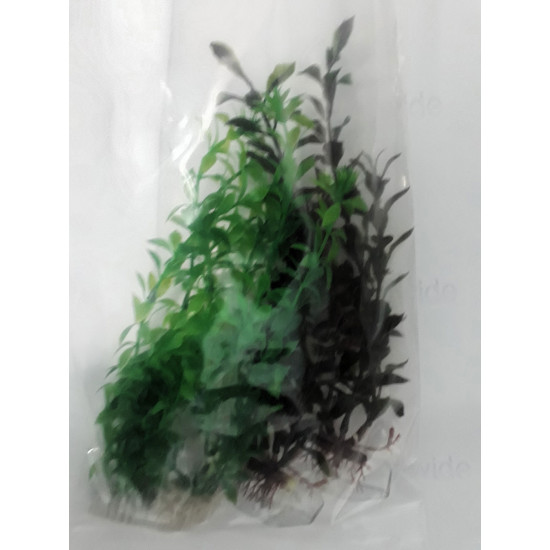 Champion Plastic Decoration Plant 8 Inches for Aquarium (Pack Of 4)